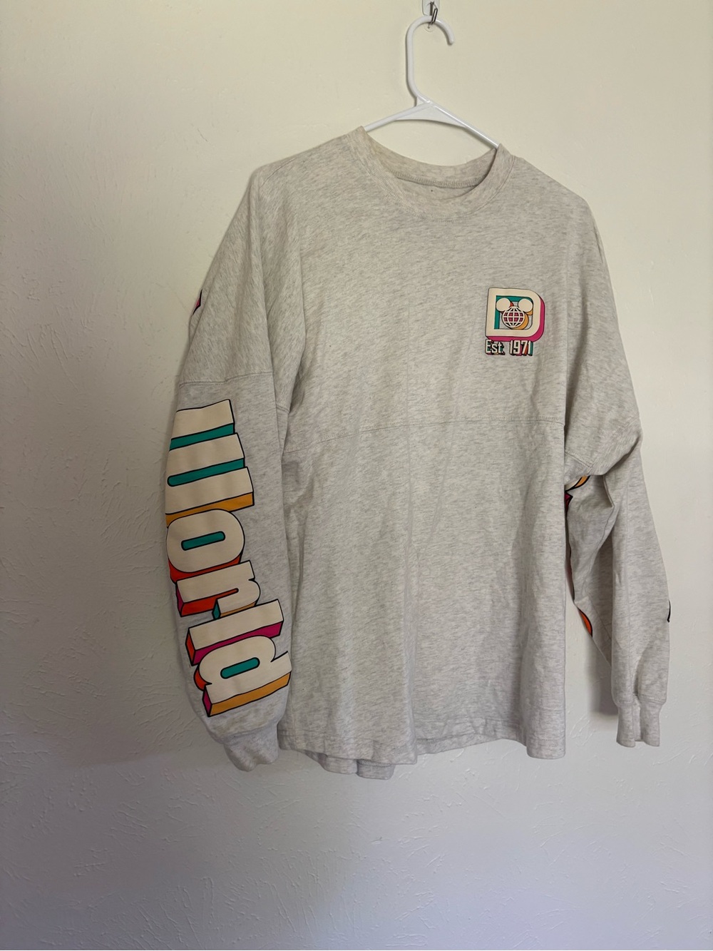 Walt Disney World Grey Multi Color Spirit Jersey Medium‎
